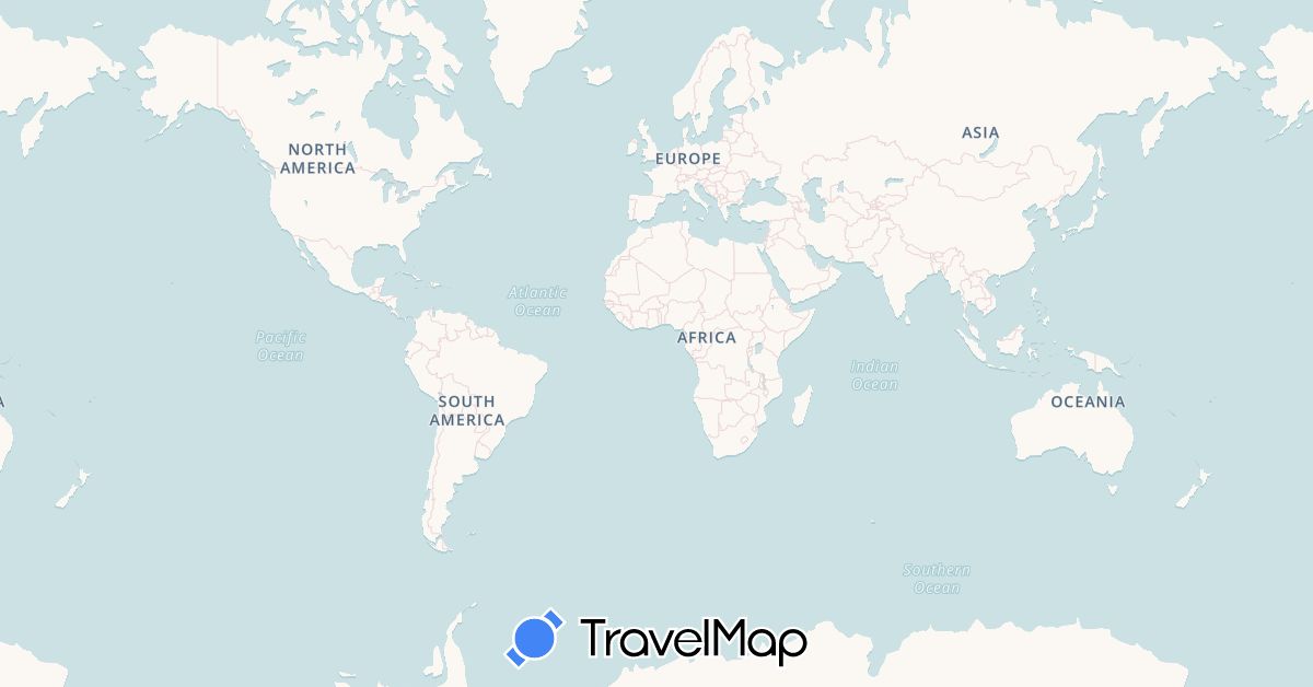 TravelMap itinerary: driving in Albania, Montenegro, Macedonia (Europe)